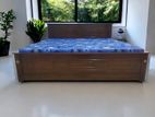 New Teak 72x72 King Box Bed With Double Layer Mattresses