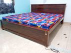 New Teak 72x72 King Box Bed With Double Layer Mattresses