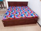 New Teak 72x72 King Box Bed With Double Layer Mattresses