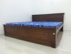 New Teak 72x72 King Box Bed With Double Layer Mattresses