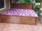 New Teak 72x72 King Box Bed With Double Layer Mattresses