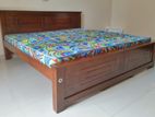 New Teak 72X72 King Box Bed With Hybrid Mattresses