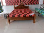 New Teak Arch Bed 6*6 King Size with Double Layer Mattress