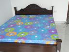 New Teak Arch Bed and Double Layer Mattress 72"x 60" / (6 x 5 ft) A