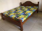 New Teak Arch Bed with Double Layer Mattress 6*6 King