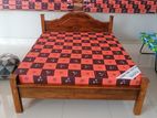 New Teak Arch Bed with Double Layer Mattress 6x6 ft/ (72" x72") A