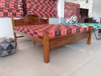 New Teak Arch Bed with Double Layer Mattress 72" x 60" / ( 6x 5 )ft