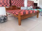 New Teak Arch Bed with Double Layer Mattress