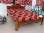new teak arch bed with double layer mattress