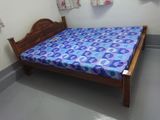 new Teak Arch Bed with Mattress 72" X 60" queen size