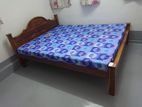 new teak arch bed with mattress queen size 72" x 60" / 6 5 ft