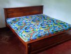 new teak box bed 6*5 & hybrid mettrass