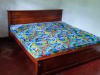 New Teak Box Bed 6*5 with Hybrid Mattress