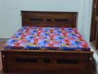 new teak box bed 6*5 with hybrid mettrass