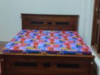new teak box bed 6*5 with hybrid mettrass