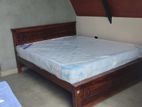 New Teak Box Bed 6*5 with Spring Mattress