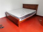 New Teak Box Bed 6*6 Ft Spring Mattress 72"*72"