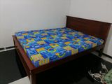 New Teak Box Bed with Double Layer Mattress 6 X 5 Ft / 72" 60" Queen