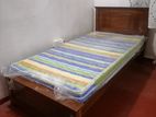 New Teak Box Bed with Double Layer Mattress 72" X 36" Single