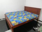 new teak box bed with double layer mattress