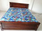 New Teak Box Bed with Hybrid Mattress 72" X 60" / ( 6 5 ) ft queen