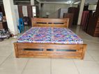 New Teak Box Bed with Hybrid Mattress 72*60