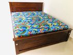 New Teak Box Bed with Hybrid Mattress 72"*60" Queen