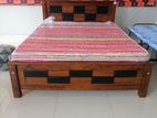 new teak box bed with hybrid mattress A