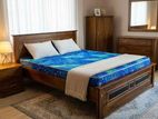 new teak box bed with hybrid mattress