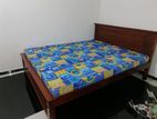 New Teak Box Bed with Mattress Double Layer 72" X 60" / ( 6 5 )ft Size