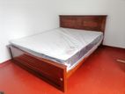 New Teak Box Bed with Spring Mattress 6*5 Queen Size