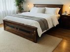New Teak Box Bed with Spring Mattress 72" * 60" Queen Size