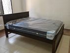 new teak box bed with spring mattress queen size 6*5 ft (180*150)