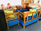 New Teak Cushion Chair Set With stool .