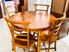 New Teak Round Dining Table with Chair 4.
