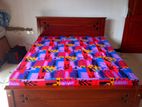 New Teak Triple Queen Box Bed And DL Mattresses 6*5 Ft.