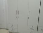 New White 4 Door Large Melamine Wardrobes