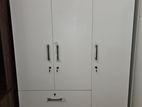 new white colour 3 door wardrobe 6*4 ft cupboard