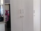 new white colour melamine 6 x 2.5 ft 2 door wardrobe cupboard
