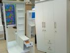 New White Colour Melamine Cupboard with Dressing Table