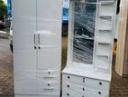 New white Cupboard With Dressing Table .