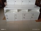 New White Melamine 4 Door 5 Ft Wall Top Pantry Cupboard Set