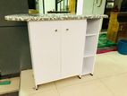 New White Melamine Iron Cupboard with Rack