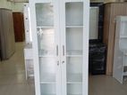New White Melamine Office Cupboard 2 Door