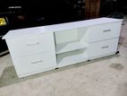 New White Melamine TV Stand
