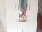 New White Melamine Wardrobes With Mirror 3d