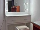 New White Smart Hollywood Dressing Table with Stool