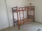 new wood bunk bed with double layer mattress 6*3