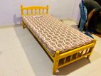 New Wooden 6*3 Single Bed and Mattresses 72*36