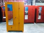 New Yellow Colour Steel Cupboard with Mirror